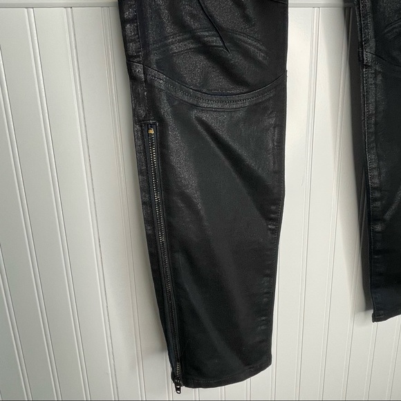 The Sinclair MFGRP | BLACK Rohe Coated Moto Zip Ankle Fixed Leggings - Picture 7 of 7